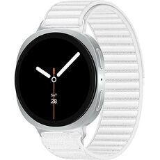 Galaxy Watch8 | 44 мм | Silver | Fabric/White | S/M, Размер: 44 мм, Цвет: Silver, Тип ремешка: Fabric, Цвет ремешка: White, Размер ремешка: S/M, Подключение часов: Bluetooth / Wi-Fi
